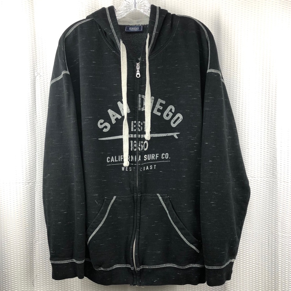 Ocean Beach Men’s XL Full-Zip San Diego Hoodie